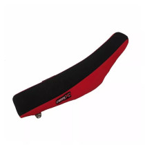 Housse de selle CrossX avec bandes Honda 250 CRF-R 2004-2009 450 CRF-R 2005-2008 Noir-Noir-Rouge