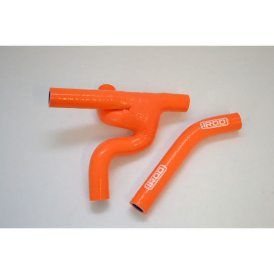 Kit de durites radiateur IROD Orange KTM 125 EXC 2008-2016 Husqvarna 125 TE 2014-2016 à utiliser sans thermostat