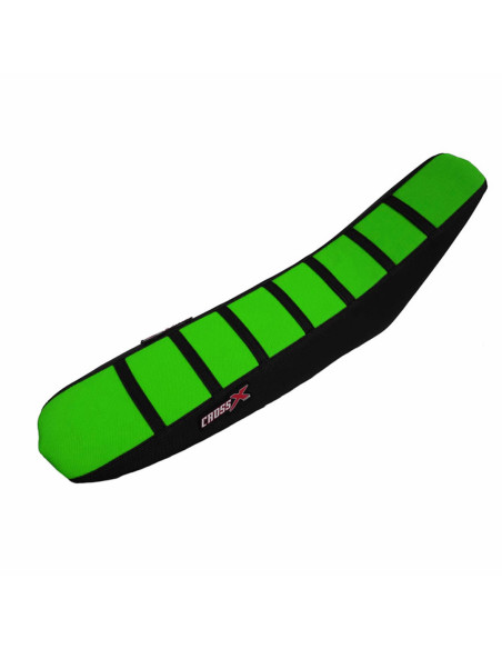 Housse de selle CrossX Racing avec bandes Kawasaki 450 KX 2019 Noir-Vert