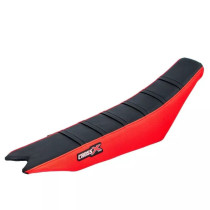Housse de selle CrossX avec bandes Gas Gas EC-ECF 2012-2017 Noir-Rouge-Noir