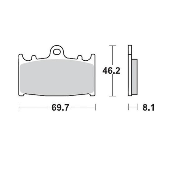 Plaquettes de frein avant MOTO MASTER pour étrier supermotard 4 pistons Sinterpro Racing GP