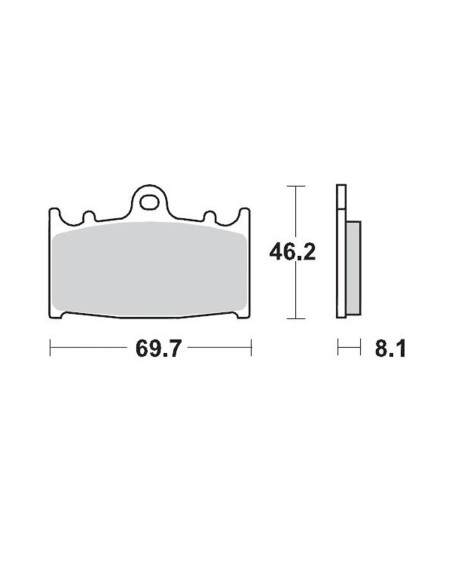 Plaquettes de frein avant MOTO MASTER pour étrier supermotard 4 pistons Sinterpro Racing GP