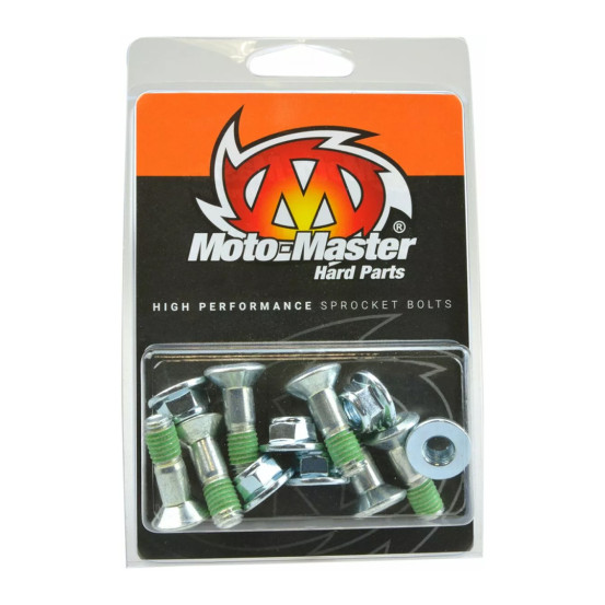 Kit 6 vis et écrous de couronne MOTO MASTER - M8x26mm couleur argent - BETA / GAS GAS / HUSABERG / HUSQVARNA / KTM / SHERCO