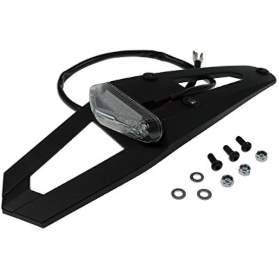Mini bavette arrière avec feu type enduro à leds POLISPORT
