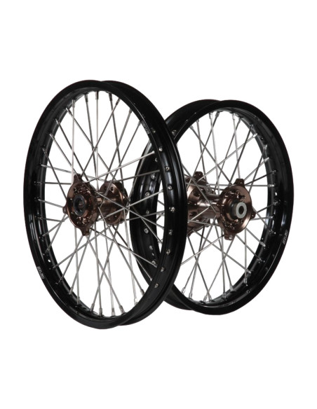 Paire de roues BUD Racing moyeux Bronze Kawasaki KX KXF 2006-2026