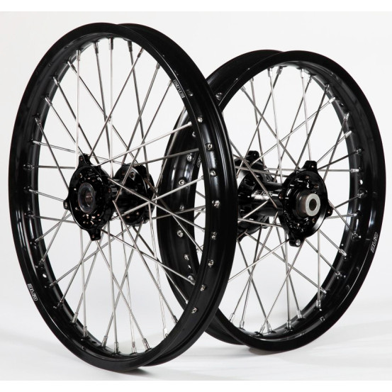 Paire de roues BUD Racing moyeux Noir Yamaha YZ 2002-2022 YZF 2002-2013