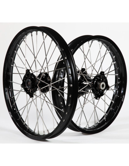 Paire de roues BUD Racing moyeux Noir Yamaha YZ 2002-2022 YZF 2002-2013