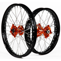 Paire de roues BUD Racing moyeux Orange KTM Husqvarna Enduro 18'' 1991-2015