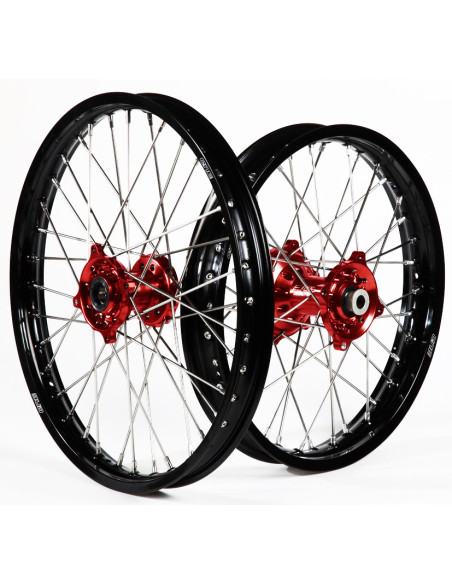 Paire de roues BUD Racing moyeux Rouge FANTIC XX Yamaha YZ