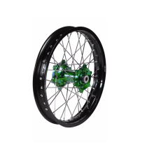 Roue arriere BUD Racing moyeux Vert Kawasaki KX KXF 2006-2026