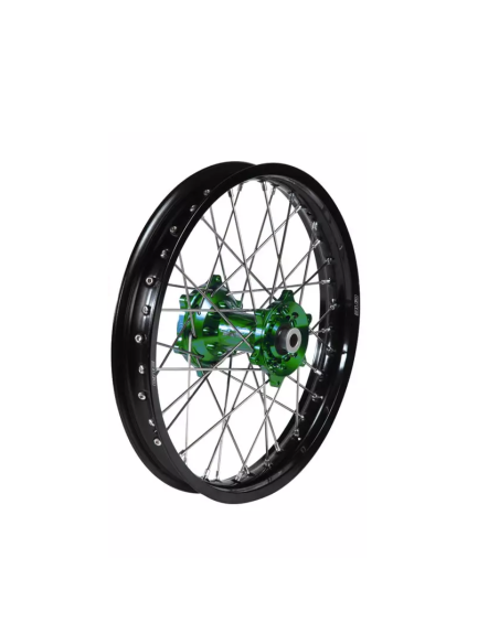 Roue arriere BUD Racing moyeux Vert Kawasaki KX KXF 2006-2026