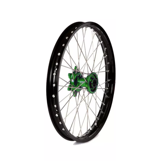 Roue avant BUD Racing moyeux Vert Kawasaki 85 KX 17 pouces