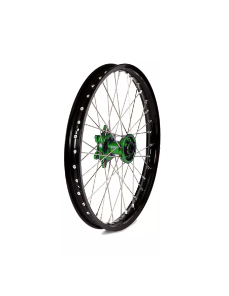 Roue avant BUD Racing moyeux Vert Kawasaki KX KXF 2006-2026