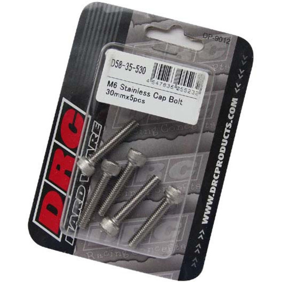 Lot de vis Inox tête BTR DRC M6 30mm (x5)