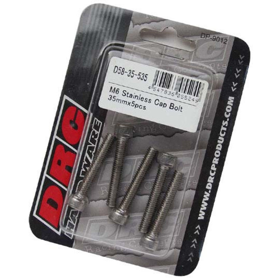 Lot de vis Inox tête BTR DRC M6 35mm (x5)