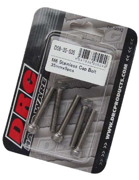 Lot de vis Inox tête BTR DRC M6 35mm (x5)