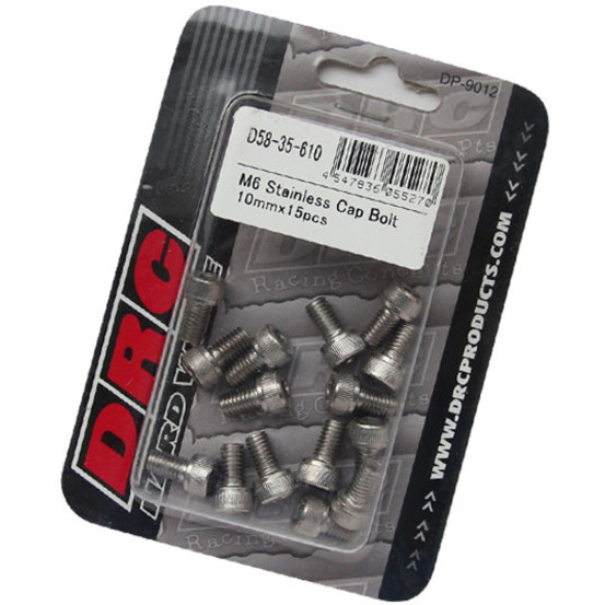Lot de vis Inox tête BTR DRC M6 10mm (x15)