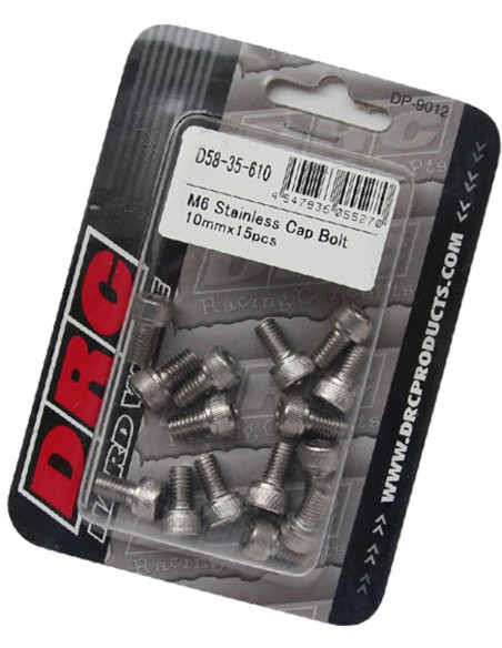 Lot de vis Inox tête BTR DRC M6 10mm (x15)