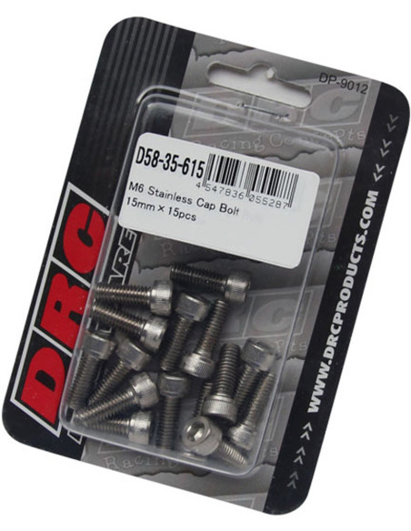 Lot de vis Inox tête BTR DRC M6 15mm (x15)