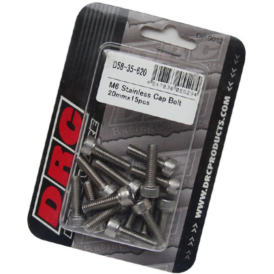 Lot de vis Inox tête BTR DRC M6 20mm (x15)