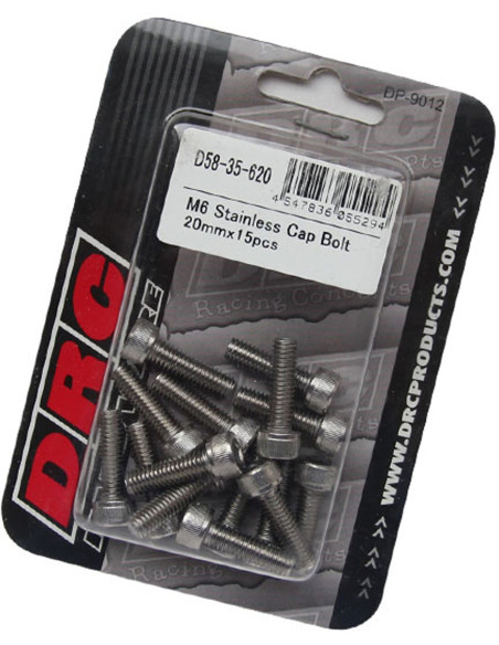 Lot de vis Inox tête BTR DRC M6 20mm (x15)