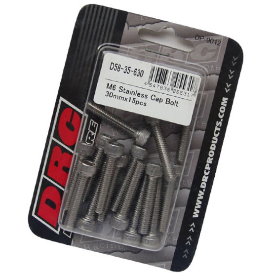 Lot de vis Inox tête BTR DRC M6 30mm (x15)