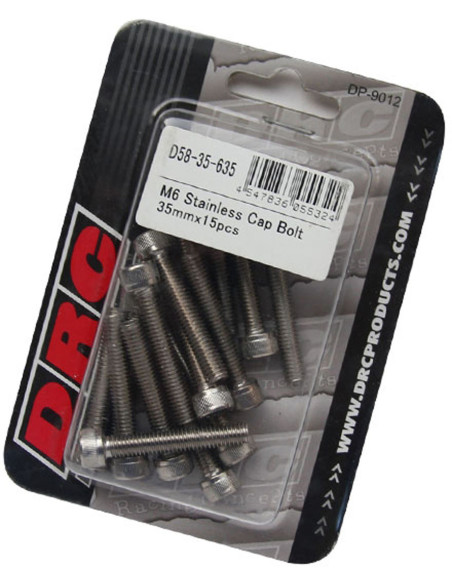 Lot de vis Inox tête BTR DRC M6 35mm (x15)
