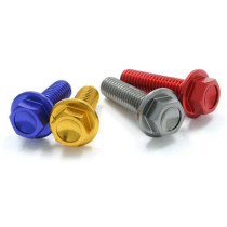 Lot de vis alu tête hexagonale DRC M6 12mm Bleu (x4)