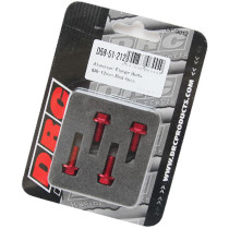 Lot de vis alu tête hexagonale DRC M6 12mm Rouge (x4)