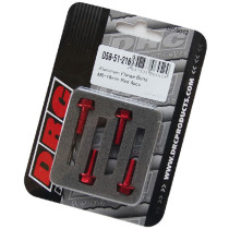 Lot de vis alu tête hexagonale DRC M6 16mm Rouge (x4)