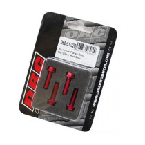Lot de vis alu tête hexagonale DRC M6 25mm Rouge (x4)