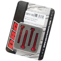 Lot de vis alu tête hexagonale DRC M6 35mm Rouge (x4)