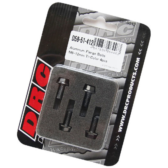 Lot de vis alu tête hexagonale DRC M6 12mm Alu (x4)