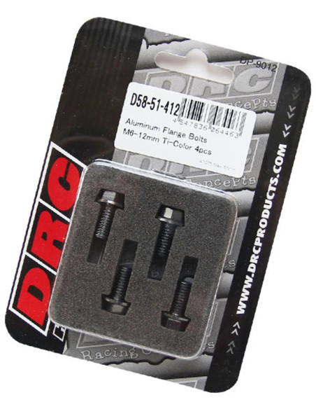 Lot de vis alu tête hexagonale DRC M6 12mm Alu (x4)