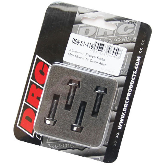 Lot de vis alu tête hexagonale DRC M6 16mm Alu (x4)