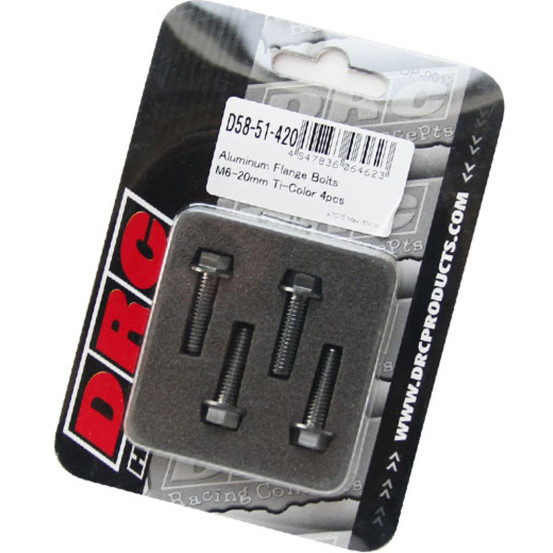Lot de vis alu tête hexagonale DRC M6 20mm Alu (x4)