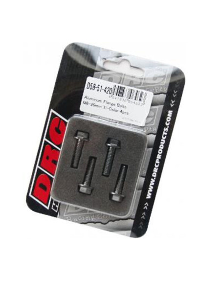 Lot de vis alu tête hexagonale DRC M6 25mm Alu (x4)
