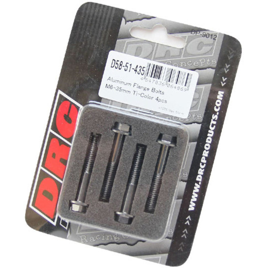 Lot de vis alu tête hexagonale DRC M6 35mm Alu (x4)