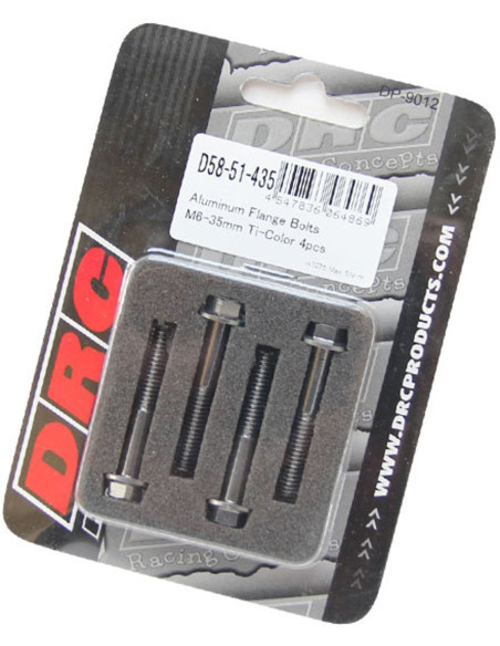 Lot de vis alu tête hexagonale DRC M6 35mm Alu (x4)
