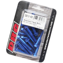 Lot de vis alu tête hexagonale DRC M6 35mm Bleu (x20)