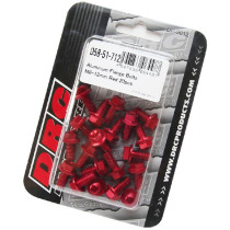 Lot de vis alu tête hexagonale DRC M6 12mm Rouge (x20)