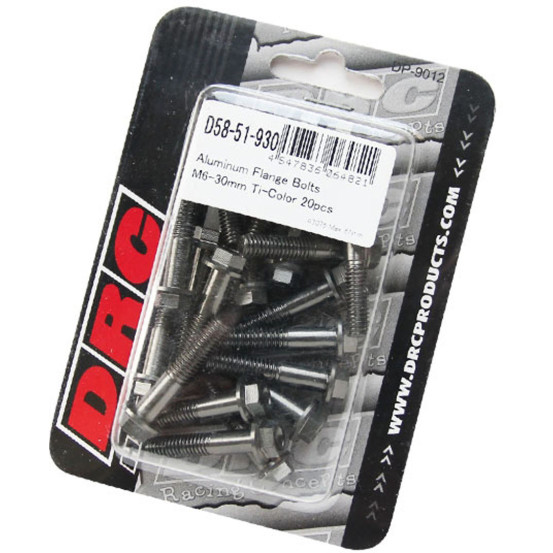 Lot de vis alu tête hexagonale DRC M6 30mm Alu (x20)