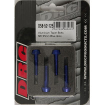 Lot de vis alu tête BTR conique DRC M6 25mm Bleu (x4)