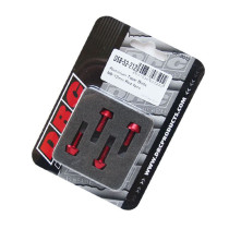 Lot de vis alu tête BTR conique DRC M6 12mm Rouge (x4)