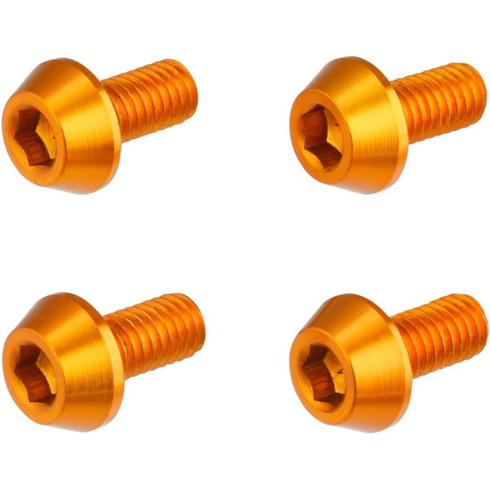 Lot de vis alu tête BTR conique DRC M6 12mm Or (x4)