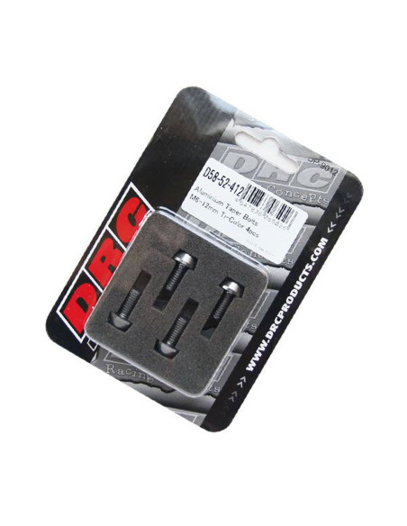 Lot de vis alu tête BTR conique DRC M6 12mm Alu (x4)