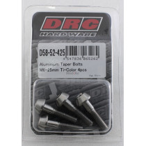 Lot de vis alu tête BTR conique DRC M6 25mm Alu (x4)