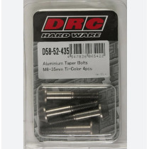 Lot de vis alu tête BTR conique DRC M6 35mm Alu (x4)