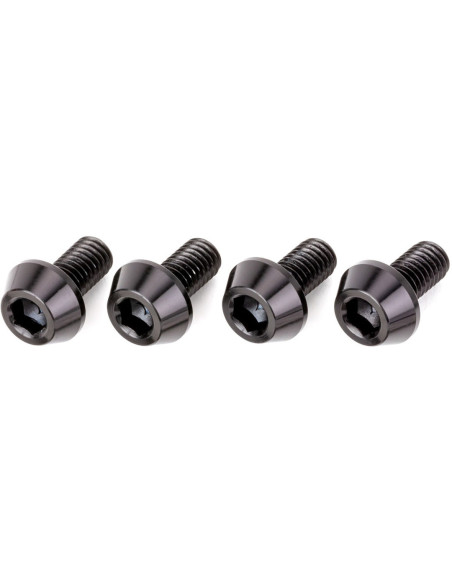 Lot de vis alu tête BTR conique DRC M6 12mm Noir (x4)