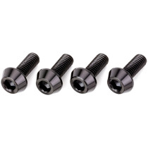 Lot de vis alu tête BTR conique DRC M6 16mm Noir (x4)